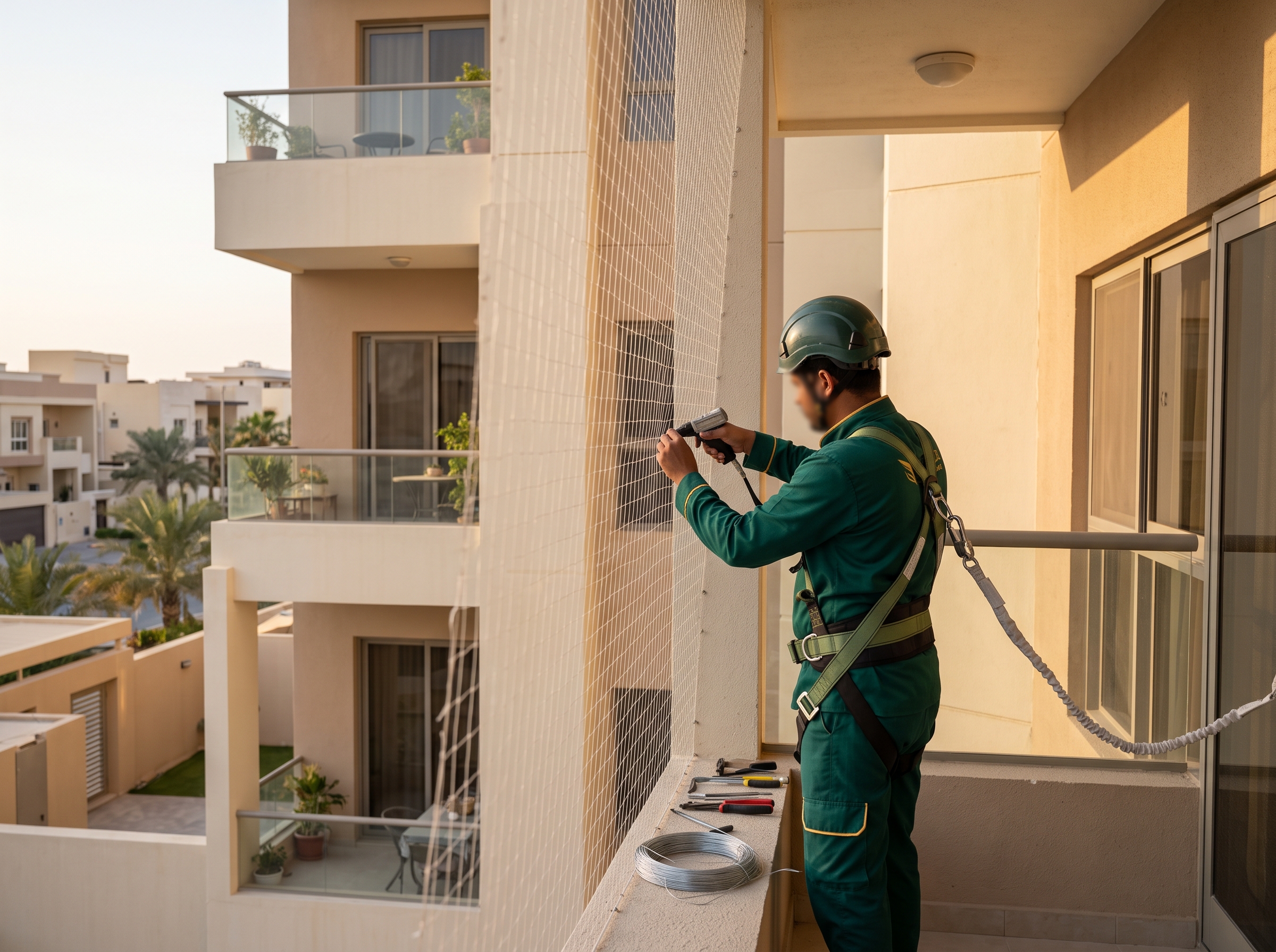 تركيب شبك طارد الحمام والطيور